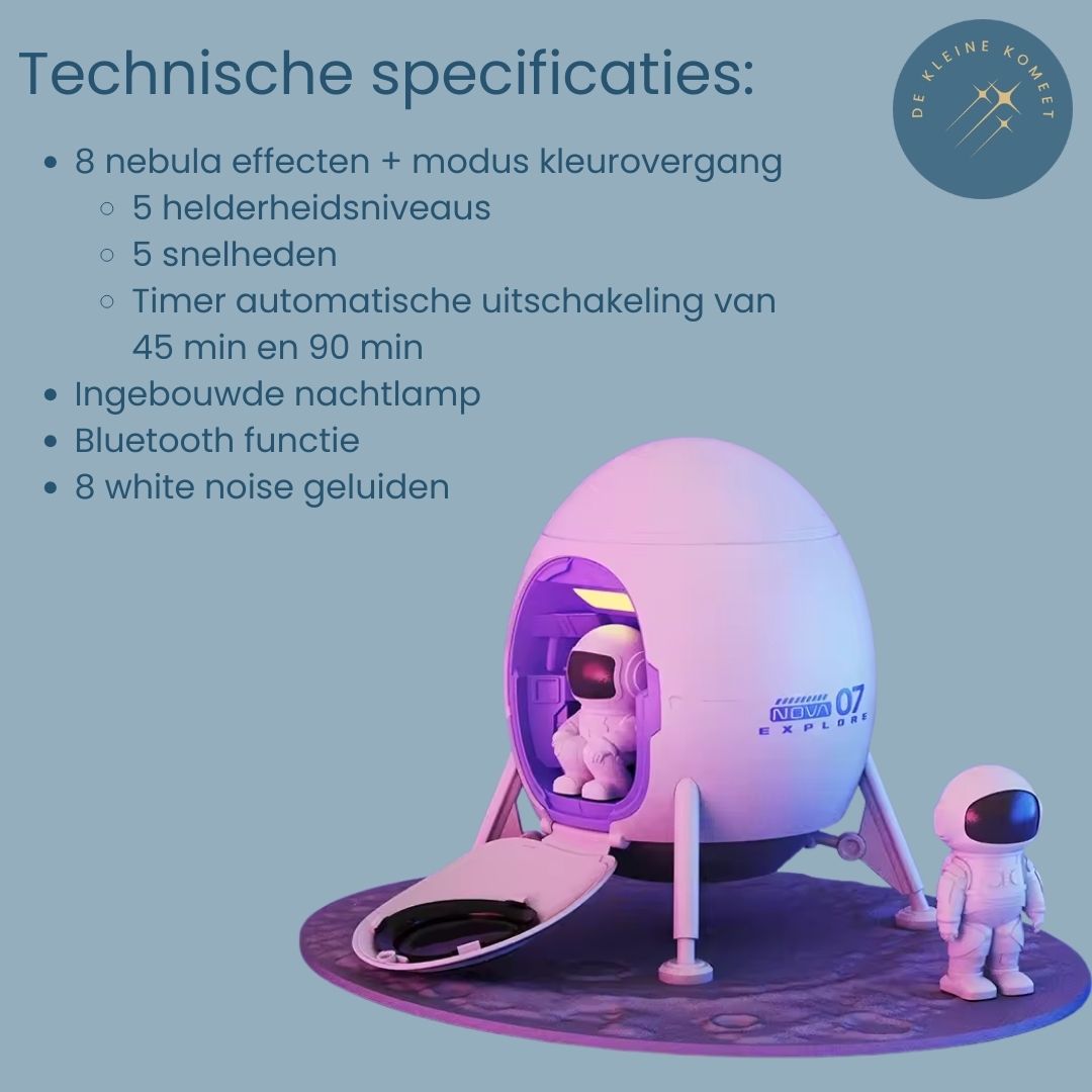 Space Lander Bluetooth Lichtprojector - Tover ruimtepret tot leven!